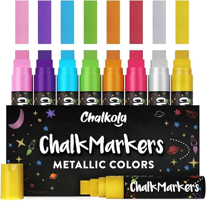 Metallic Chalk Markers Liquid Chalk Pens by Chalkola