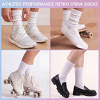 Syhood White Cotton Crew Socks for Tie dye Party Casual Soft Cushion Novelty - Image 7