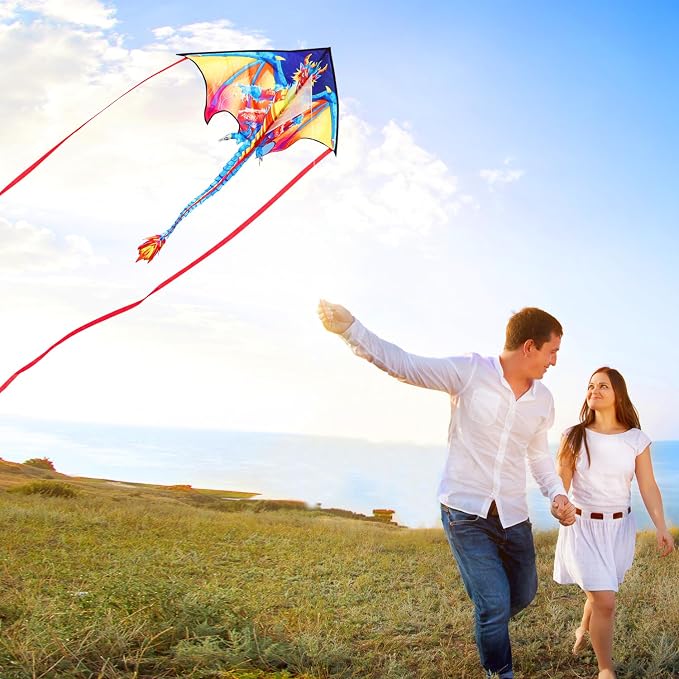 HONBO Large Delta Kite for Kids & Adults, Extremely Easy to Fly Kite for Beach - Image 4