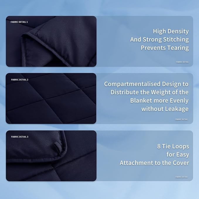 Topcee Weighted Blanket for Adults Queen Size Soft Cooling Heavy Blanket - Image 5