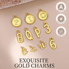 LEOBRO Letter Charms, Bracelet Necklace Charm & Jump Rings, Jewelry Making - Image 5