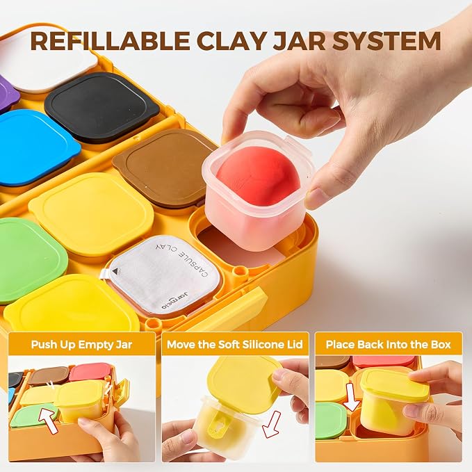 Jar Melo Air Dry Clay for Kids 36 Colors Modeling Clay Kit - Image 2