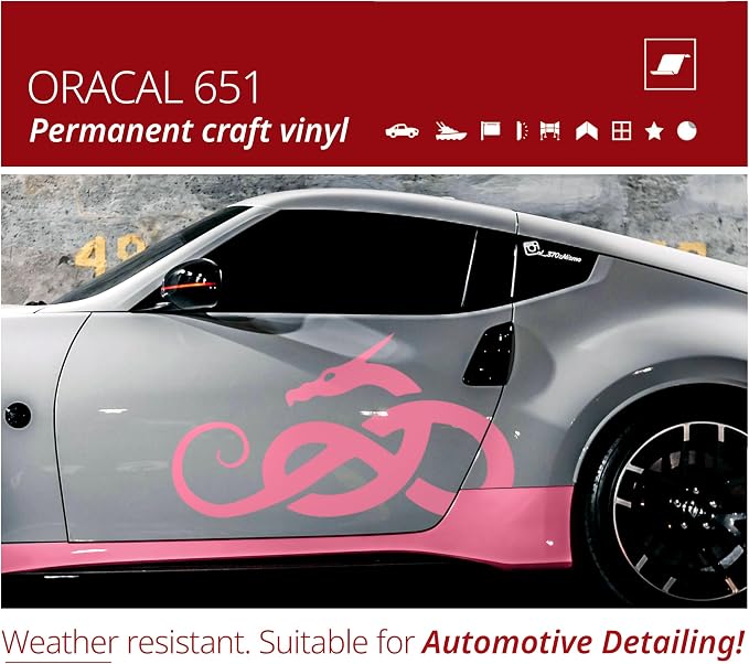 ORACAL 651 Gloss Soft Pink Permanent Vinyl Tape Roll – Premium Adhesive Film - Image 2