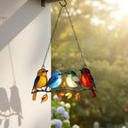 Colorful Songbirds Acrylic Suncatcher - Image 3