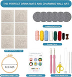 Christmas Punch Needle Kit for Adults Beginners, Easy Punch Embroidery Coaster - Image 3