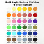 SFAIH 36 Colors Acrylic Paint Markers Set - Image 7