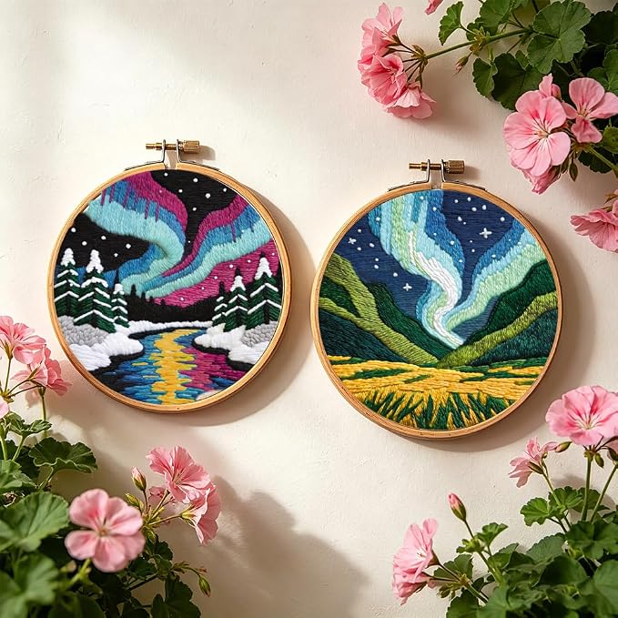 INFUNLY 2 Set Aurora Scenery Punch Needle Kit - Image 6