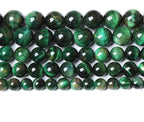 Natural Green Tiger Eye Stone Beads Round Loose Beads Energy Gemstone Healing by NaturalStoneBeads