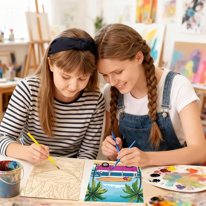 15 Pcs Unfinished Wood Crafts to Paint - Image 3