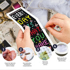 INFUNLY 6Pcs Inspirational Words Cross Stitch Bookmark Kits 8"x2.4" DIY - Image 4