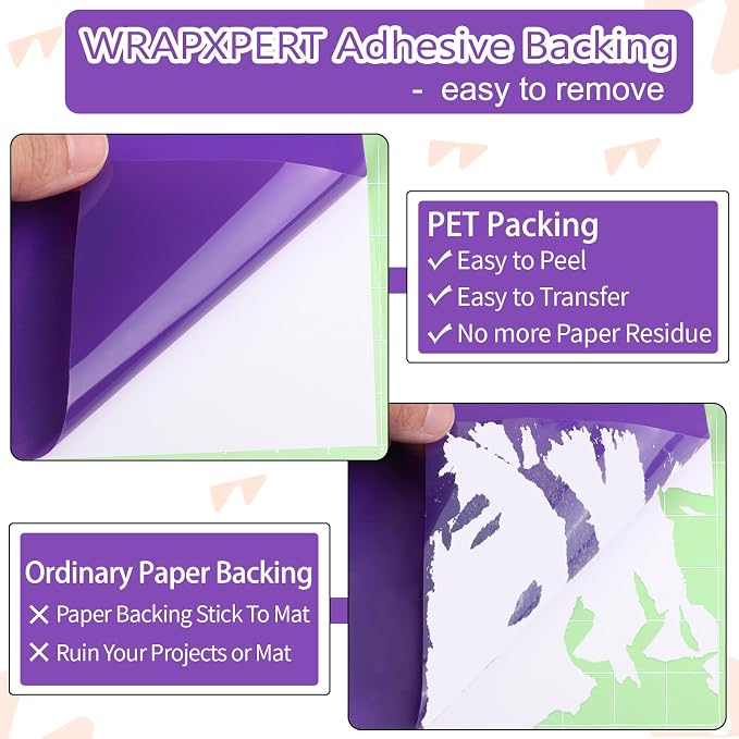 WRAPXPERT Purple Vinyl Permanent, Matte Adhesive Vinyl Roll - Image 4
