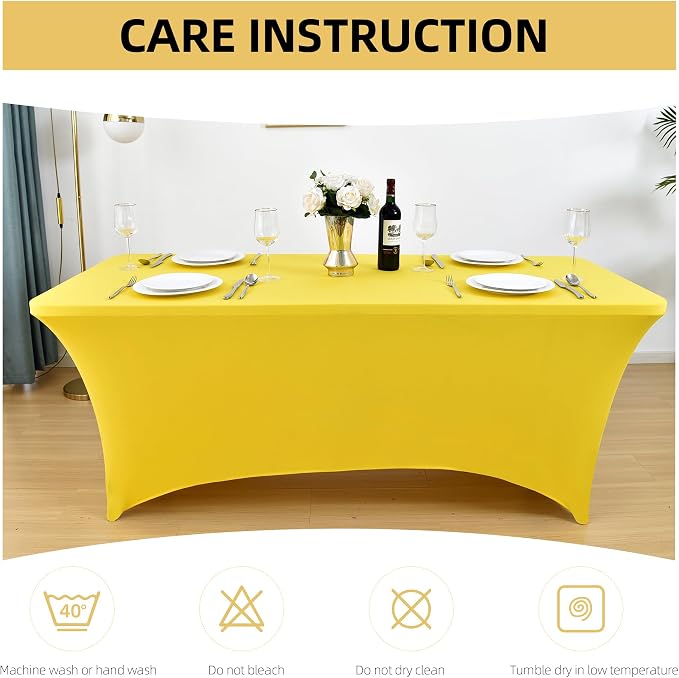 2-Pack 6ft Spandex Table Covers - Image 6