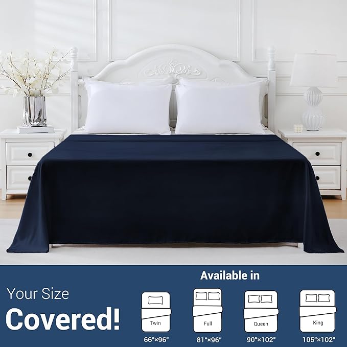 Bulk Full Flat Sheets Only, 6 Pack Quick Sort Top Bed Sheet, Color-Coded Label - Image 5