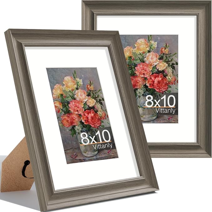 Vittanly 8x10 Picture Frames Set of 2, Ornate Vintage Photo Frame by Vittanly