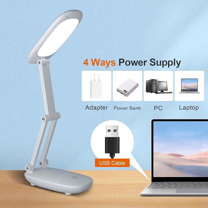 Akejrym LED Desk Lamp for Office Home & Battery Operated Lamp Rechargeable Lamp - Image 4