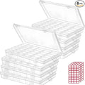 Budreu 8pack 36 Grids Plastic Clear Organizer Box bead Storage Containers by Budreu