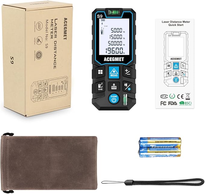 ACEGMET Laser Measure with Phone App, 229ft/70m Laser Measurement Tool with 2 - Image 7