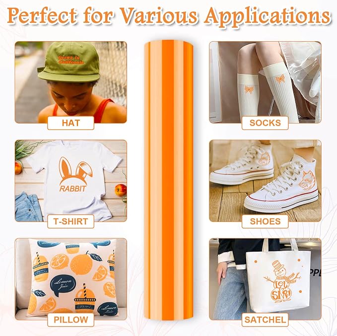 Flasoo Heat Transfer Vinyl Rolls, Compatible - Image 2