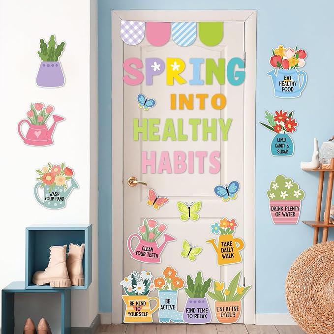 Spring Healthy Bulletin Board Set Spring Into Healthy Habits Classroom - Image 7