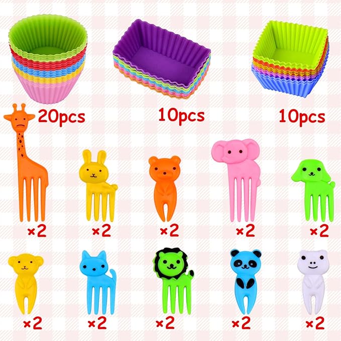 XANGNIER 60 Pcs Silicone Lunch Box Dividers - Image 7