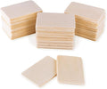 Super Z Outlet 50 Pack Unfinished Natural Wood Rectangle Blank Pieces Wooden by SuperZOutlet