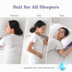 HOMELAB Adjustable Crescent Shredded Memory Foam Pillows King Size, Cooling Bed - Image 4