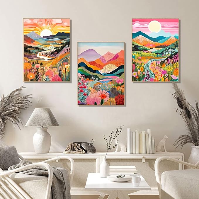 EIBEILI 3-Piece Square Adult Diamond Art Set, Mountains Diamond Painting Kit - Image 4