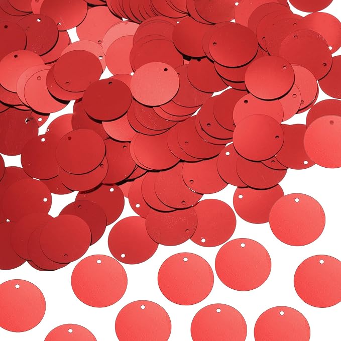 MECCANIXITY 700 Pcs Flat Round Sequins 15mm/0.6 Inch Loose Paillettes Craft by MECCANIXITY