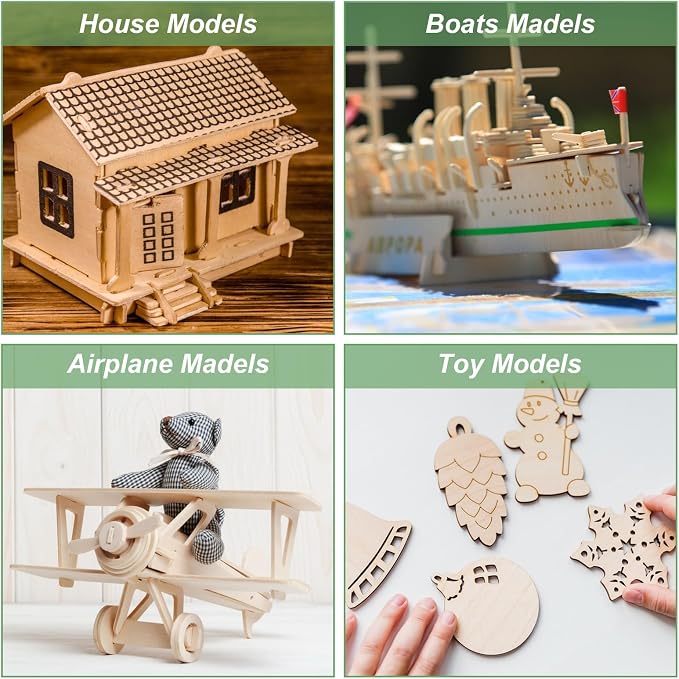 18pcs 12 x 15.7 x 1/8 Inch Plywood Basswood Sheets, 3 mm Unfinished Plywood - Image 7