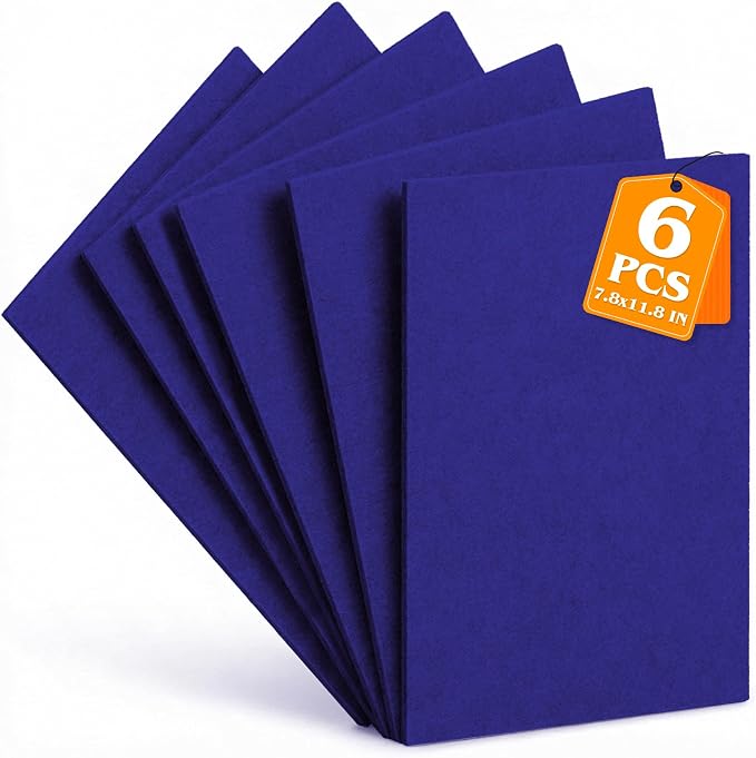 Royal Blue Stiff Felt Sheets 2mm Thick by Grainear