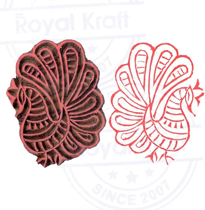 Royal Kraft Wooden Stamps DIY Fabric, Henna Printing Blocks THDtag011 - Image 4