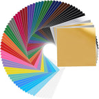 Permanent Vinyl, 72 Pack Permanent Adhesive Vinyl Sheets by IModeur