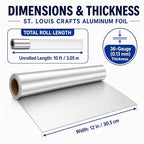 St. Louis Crafts Aluminum Metal Foil Roll, 36 Gauge, Durable Foil - Image 4