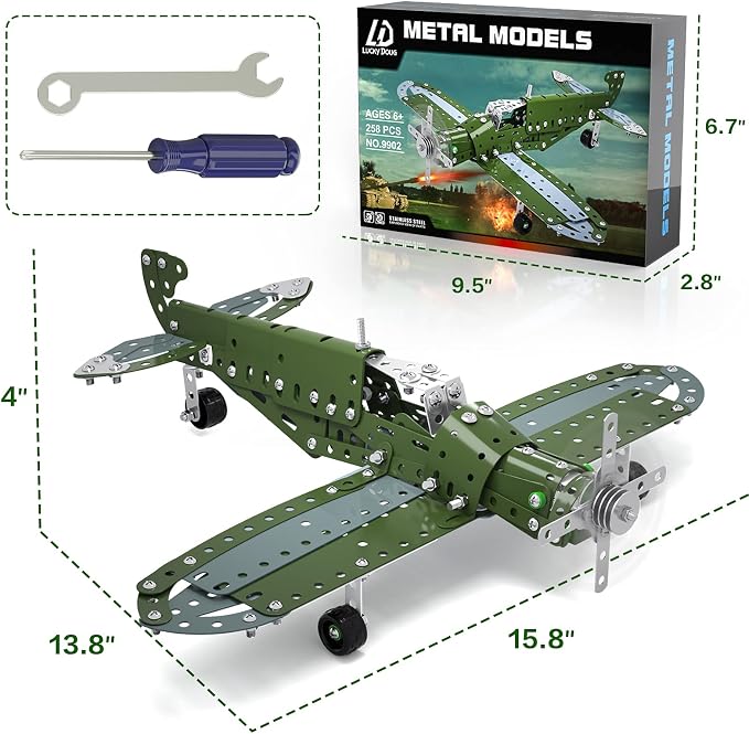 Lucky Doug Building Toys Model Airplane Set - Image 7