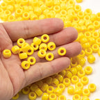 Gxueshan 1000 Pcs Acrylic Yellow Pony Beads 6x9mm Bulk - Image 3