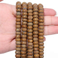 Songxi 5x8mm Natural Yellow Rhodonite Stone Rondelle Beads, Gemstone by SongXi