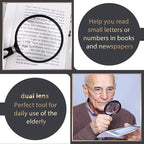 Feosky Handheld Reading Magnifier, 10X Magnifier, 75mm Shatterproof Lens - Image 4