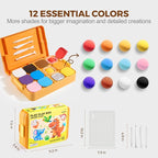 Jar Melo Air Dry Clay for Kids 12 Colors Modeling Clay Kit - Image 8