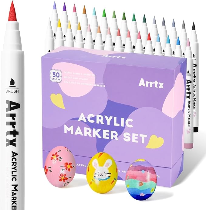 Arrtx 30 Colors Acrylic Paint Pens by Arrtx