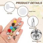 uxcell 150Pcs Upholstery Tacks, 11mmx17mm Flat Head Thumb Tack Decorative - Image 3