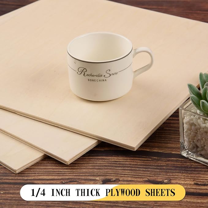 12 Pack 12 x 12 x 1/4 Inch-6mm Thick Basswood Sheets - Image 6