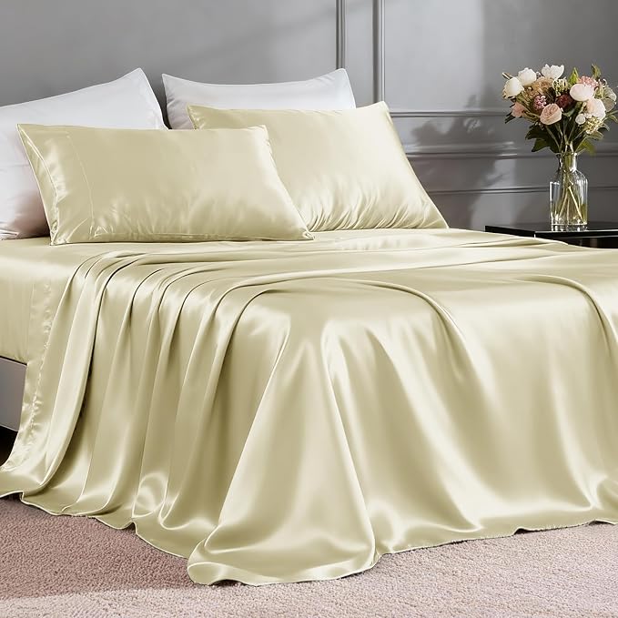 FreshCulture Satin Sheets King Size by FreshCulture