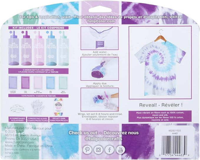 Tulip One-Step Tie-Dye Kit Pretty Pastels, Party Activity, Permanent Fabric Dye - Image 3