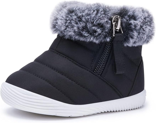 BMCiTYBM Baby Boy Girl Snow Boots Waterproof Winter Warm Booties Nonslip Lightweight Outdoor Shoes for First Walkers 6 9 12 18 24 Months(Infant/Toddler)