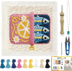 INFUNLY Fish Punch Needle Embroidery Kit 9.4 Inch Sardine Punch Needle Kit by INFUNLY