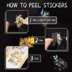 Dizdkizd Holographic Flower and Leaf Sticker Set, 240 Foil Gold Botanical - Image 6