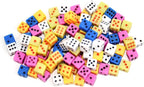SmartDealsPro 100 Assorted 1/5" 5mm D6 Mini Dice Game Dot Square Dice Set - Image 6