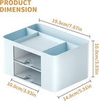 Marbrasse Pen Organizer with 2 Drawer, Desk Organizers and Accessories with 5 - Image 4