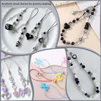 200-260PCS TINKRSTUFF Assorted Black Acrylic Beads - Image 5