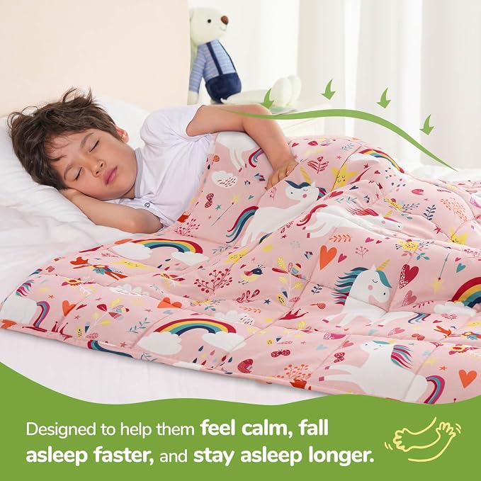 Sivio Weighted Blanket 5lbs, Unicorn Cooling Weighted Lap Blanket, Breathable - Image 2